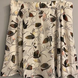 Old Navy cream bird print skirt, size small